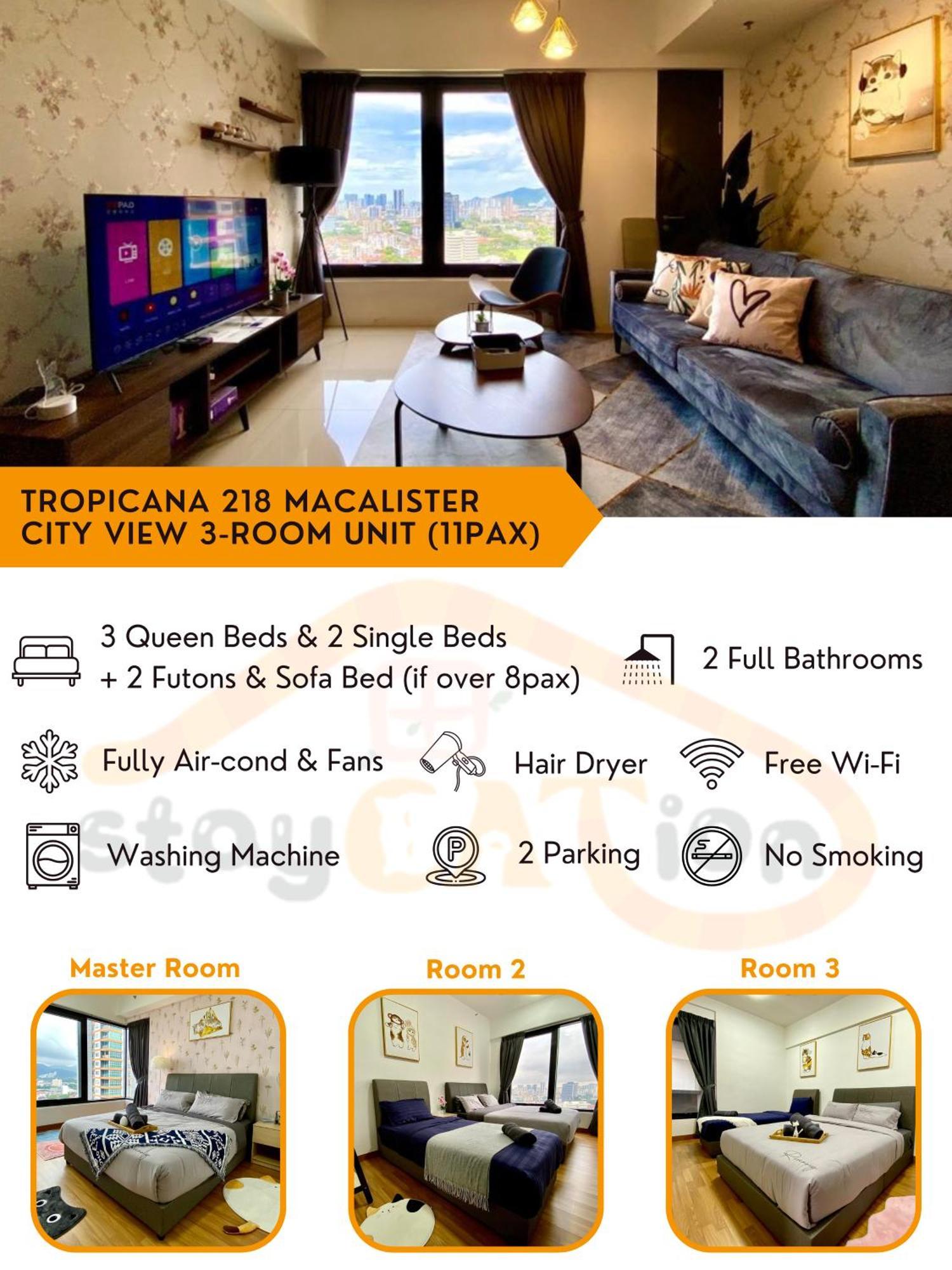 Tropicana 218 Macalister Sea & City View By Staycation Homestay George Town Exteriér fotografie